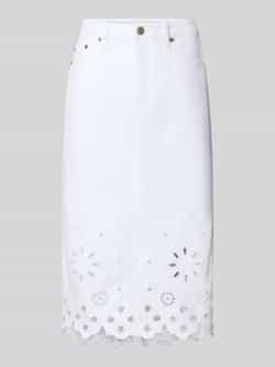 Lauren Ralph Lauren Jeansrok met broderie anglaise model 'DANIELA'