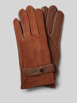 JOOP! Collection Leren handschoenen van schapenleer met trensje met drukknoop
