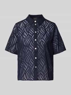 S.Oliver BLACK LABEL Regular fit blouse met semi-transparant structuurmotief