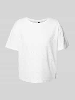 Pieces Regular fit T-shirt met etskanteffect model 'ABBY'
