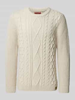 Superdry Gebreide pullover met kabelpatroon model 'Jacob'