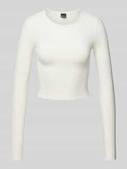 Gina Tricot Kort shirt met lange mouwen en ronde hals