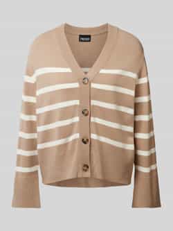 Pieces Regular fit gebreid jack met streepmotief model 'SIA'