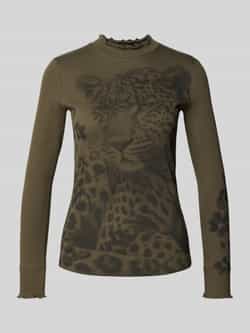 Marc Cain Lang shirt met opstaande kraag