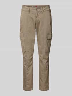 Buena Vista Slim fit cargobroek met verkort model