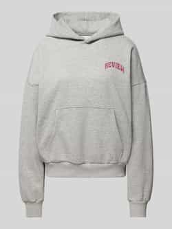Review Hoodie met labelprint