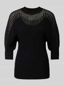 Comma Gebreide pullover met ribboorden