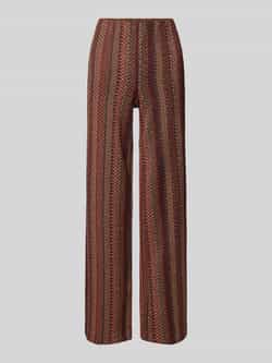 Christian Berg Woman Wide leg stoffen broek met structuurmotief