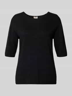 Milano italy Gebreid shirt van wolmix met ronde hals