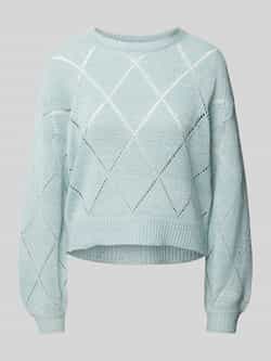 Only Comfort fit gebreide pullover met broderie anglaise model 'GEENAS'