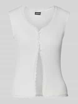 Pieces Regular fit gilet in riblook model 'TIRADE'
