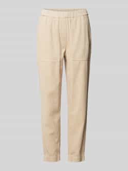 Opus Tapered fit corduroy broek met elastische band model 'Myha'
