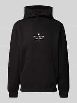 Tommy Hilfiger Hoodie met labelprint en kangoeroezak