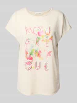 Christian Berg Woman T-shirt met geribde ronde hals