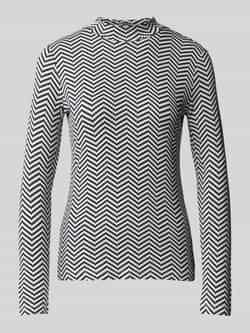 Tom Tailor Shaped fit shirt met lange mouwen van viscosemix met all-over motief