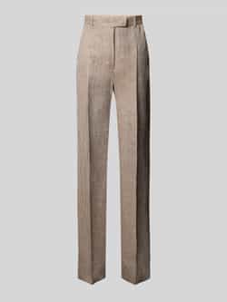 Max Mara Studio Straight leg linnen broek met persplooien model 'SATIRA'