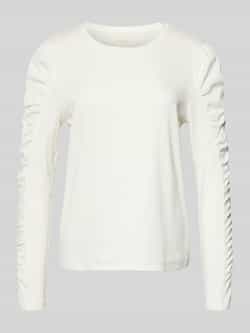 Marc Cain Shirt met lange pofmouwen en ronde hals