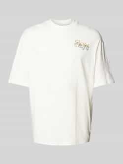 Blend Oversized T-shirt met labelstitching model 'JAIDEN'