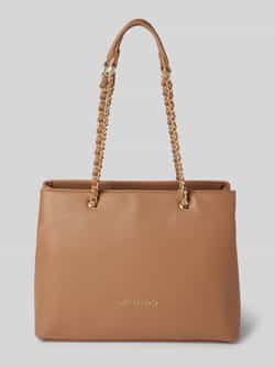 Valentino by Mario Valentino Beige Schoudertas met Ketting en Ritssluiting Beige Dames