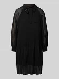 Comma Knielange jurk met strikdetail