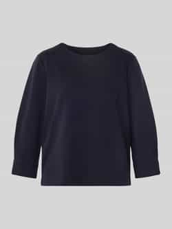 Comma Sweatshirt met geribde ronde hals
