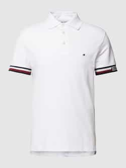 Tommy Hilfiger Poloshirt MONOTYPE FLAG CUFF SLIM FIT POLO met knoopsluiting bij de hals