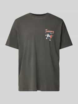 Tommy Jeans Relaxed fit T-shirt met logostitching model 'NOVELTY'