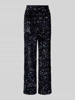 Pieces Relaxed fit wijde broek met pailletten model 'KAM'