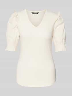 Lauren Ralph Lauren Gebreid shirt met V-hals model 'TADETA'