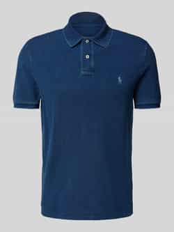 Polo Ralph Lauren Aangepaste Slim Fit Katoen Mesh Polo Blue Heren