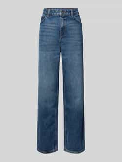 Hugo Blue Wide leg jeans in 5-pocketmodel model 'Leni'