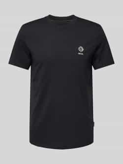 Blend T-shirt met motief- en statementstitching model 'JANUS'