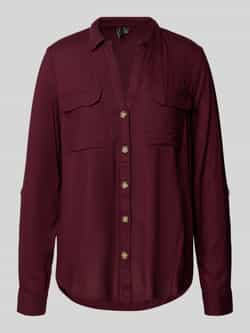 Vero Moda Regular fit overhemdblouse van pure viscose model 'BUMPY'