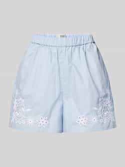 Scotch & Soda Korte relaxed fit broek met broderie anglaise