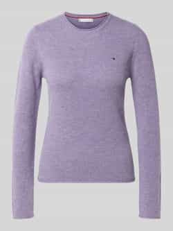 Tommy Hilfiger Slim fit gebreide pullover van zuivere wol
