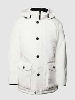 Hugo Boss Stijlvol Wit Osiass Jack met Afneembare Capuchon White Heren