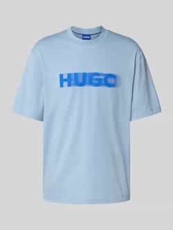 Hugo Blue T-shirt met logoprint model 'Nalax'