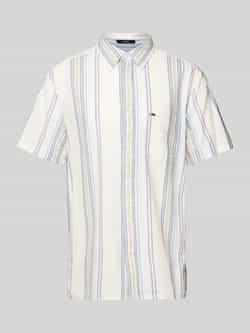 TOMMY JEANS Overhemd met korte mouwen TJM REG SLUB STRIPE SS SHIRT EXT