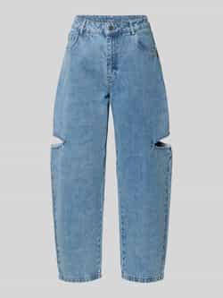 Wide leg jeans met cut out