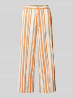 S.Oliver RED LABEL Wide leg stoffen broek met streepmotief