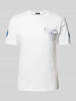 Replay Kleurrijk Ronde Hals Katoenen T-shirt White Heren