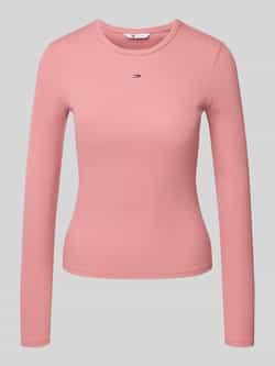 Tommy Jeans Slim fit shirt met lange mouwen van ribstof