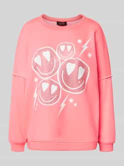 Miss goodlife Oversized pullover van katoenmix met motiefprint