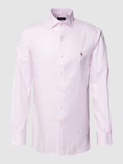 Ralph Lauren Roze Gestreept Slim Fit Business Overhemd Pink Heren