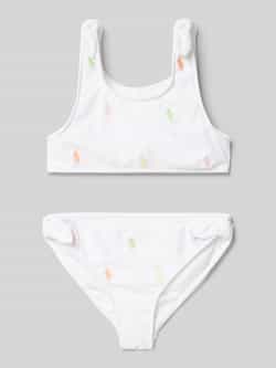 Bikini met labelstitching