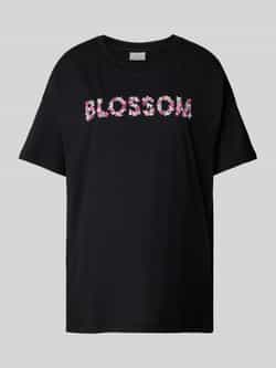 Kaffe T-shirt met motiefstitching model 'fie'