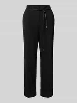 Zero Regular fit stoffen broek met strikceintuur