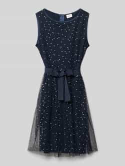 S.Oliver RED LABEL Getailleerde mesh jurk en strikceintuur