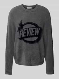 REVIEW Gebreide pullover in de look van imitatiebont