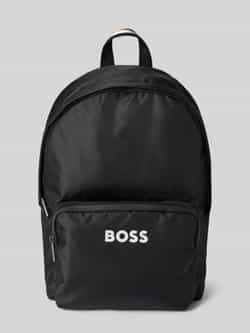 Hugo Boss Gerecyclede Textuur Rugzak met Laptopvak Black Heren